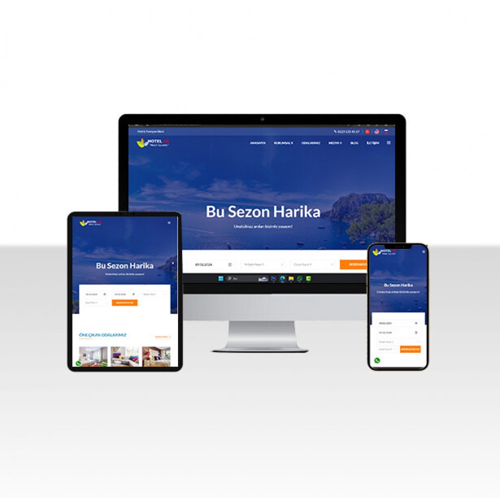 Hazır Otel Web Sitesi - Mavi