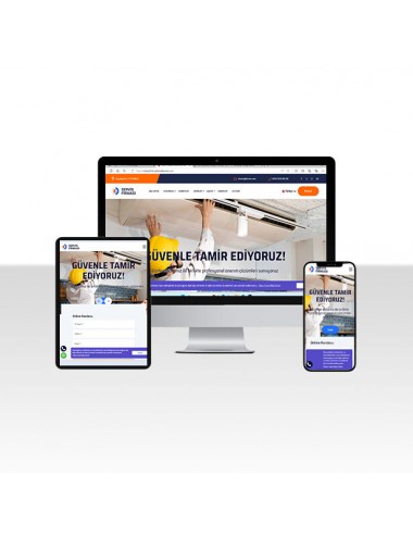 Tamir Bakım Servis Web Sitesi Paketi
