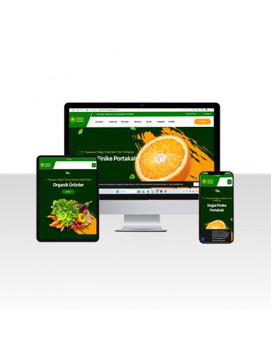 Organik Sebze Meyve Üretimi Web Sitesi Paketi - Portakal