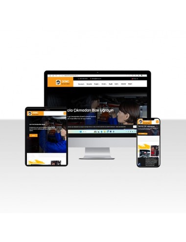 Yedek Parça / Oto Tamir ve Bakım Web Sitesi Paketi