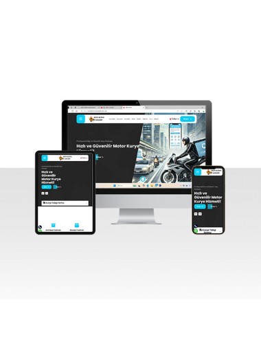 Profesyonel Motor Kurye Web Sitesi Paketi - KuryeMax