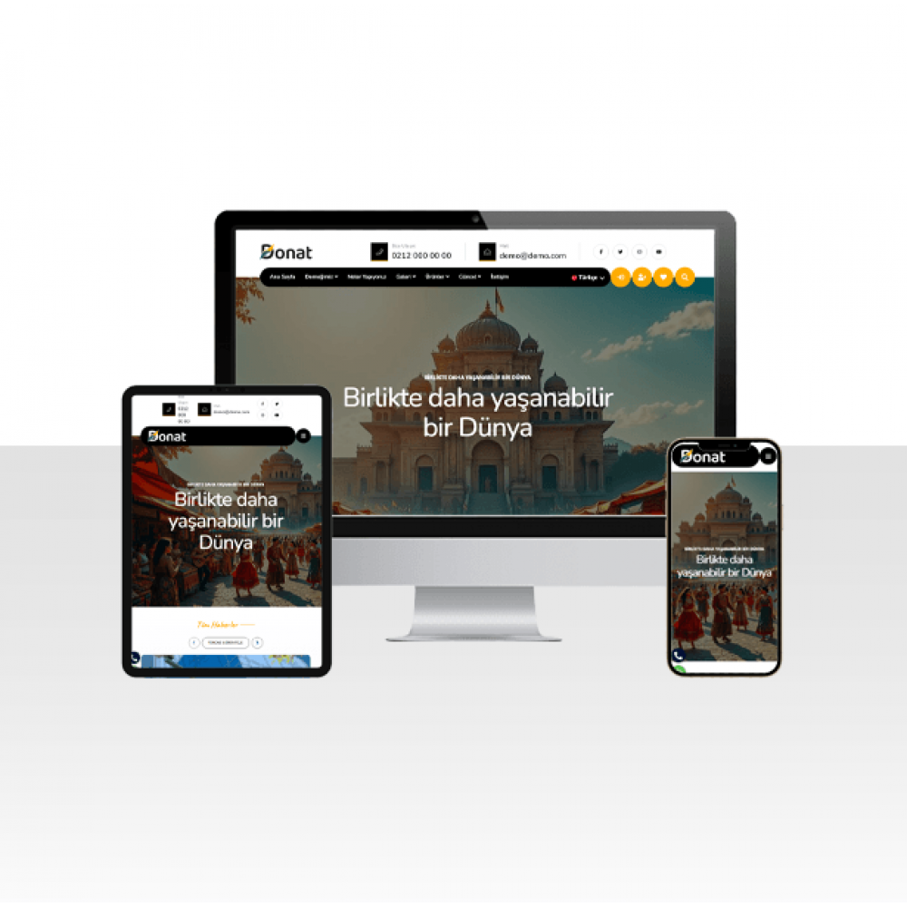 Hazır Vakıf ve Dernek Web Sitesi Paketi - Donate