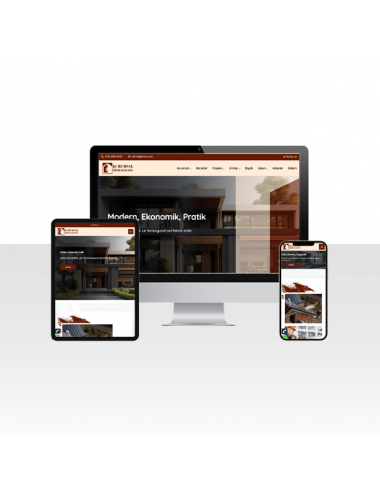 Prefabrik Firması Hazır Web Sitesi Paketi - Bordo