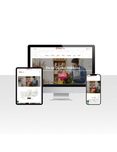 Çiçekçi Dükkanı Hazır Web Sitesi Paketi - Mega