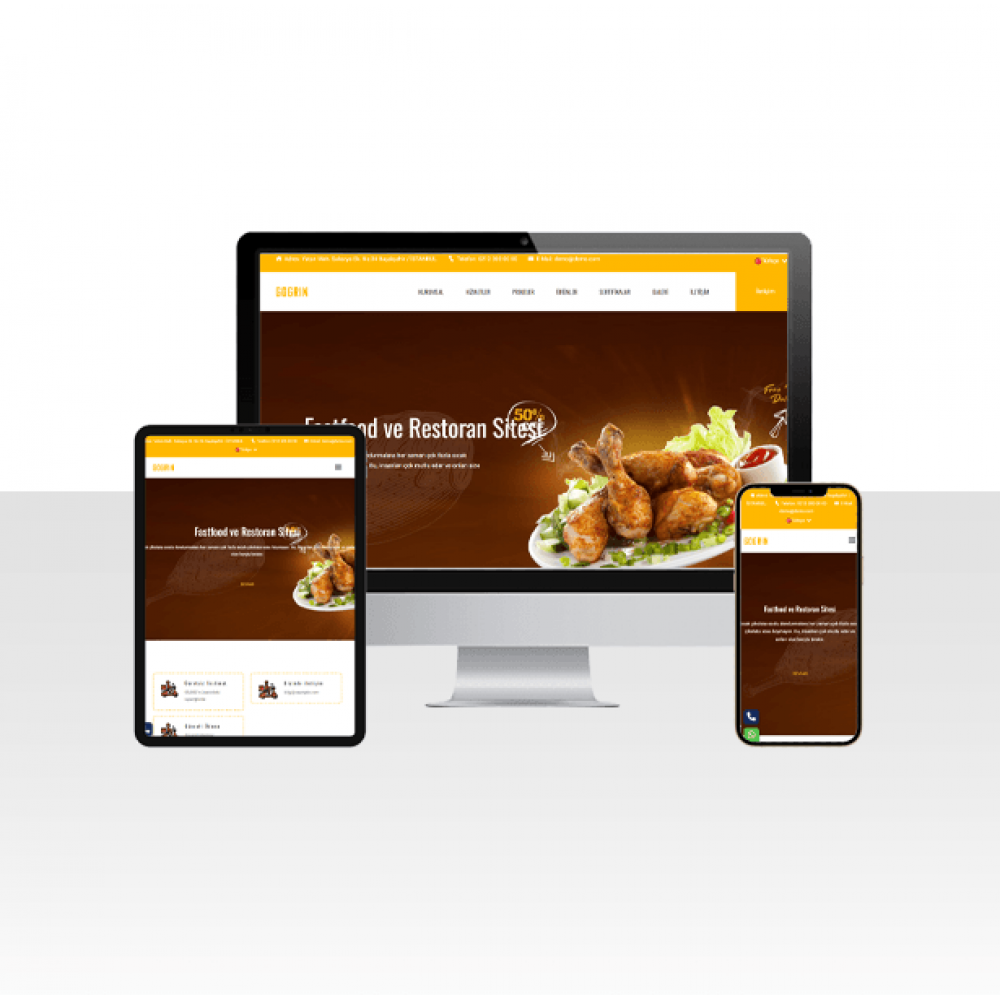 Kebapçı Restaurant Hazır Web Sitesi Paketi - Adana